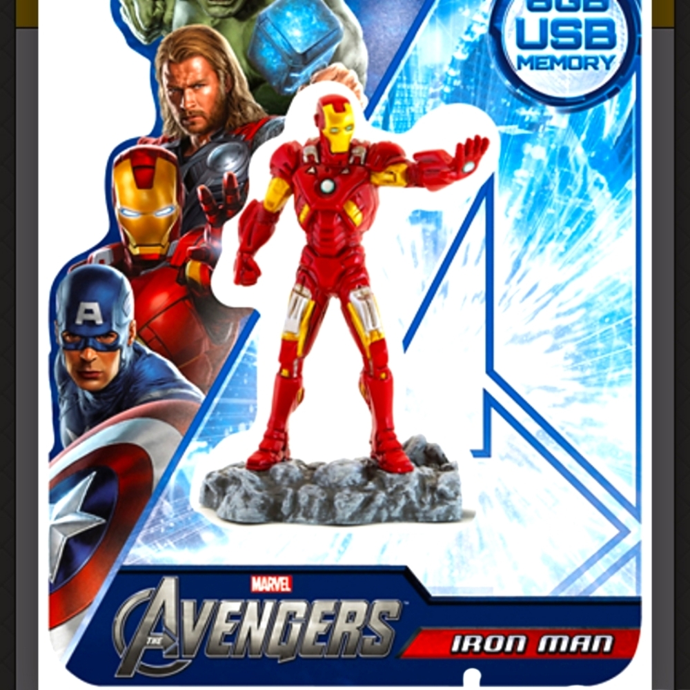 🇺🇦 Marvel Fan Iron Man USB Drive Collectible New With Tag